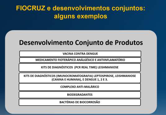 Transferência de Tecnologia na Fiocruz Escopo de atuação Fiocruz como