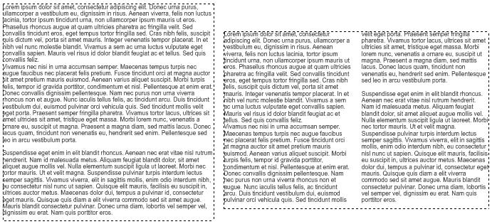 Número de colunas: Indica o número de colunas que você deseja converter o texto. Logo abaixo estão as dimensões de cada coluna e a direita temos a visualização.