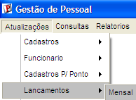 d) Após calcular a folha, execute as rotinas: atualizações + lançamentos + mensais e visualize os cálculos efetuados. 7.3.