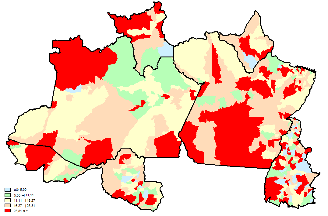 2 - Necessidades de Saúde Mapa 2 Distribuição da Taxa de