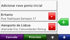 Seleccione a rota a seguir e toque em Siga!. Criar uma rota Utilize o nüvi para criar e guardar rotas antes da próxima viagem. Pode guardar um máximo de 10 rotas. 1. Toque em Para Onde?