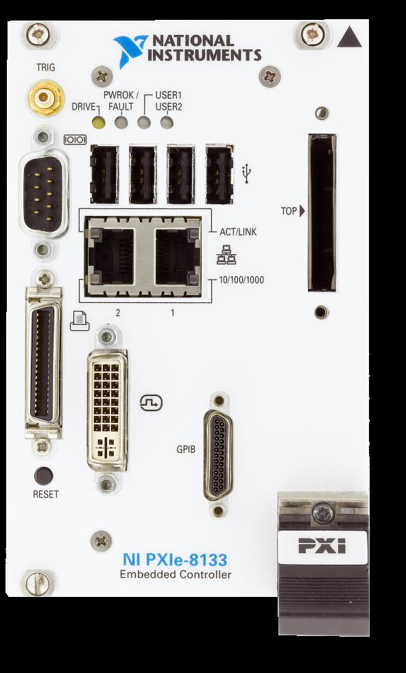 Controladoras Embarcadas PXI E/S diferenciada Libera slots preciosos Disponibilidade de cada porta Elimina a necessidade de ter módulos PXI adicionais Libera slots preciosos O slot para Expresscard