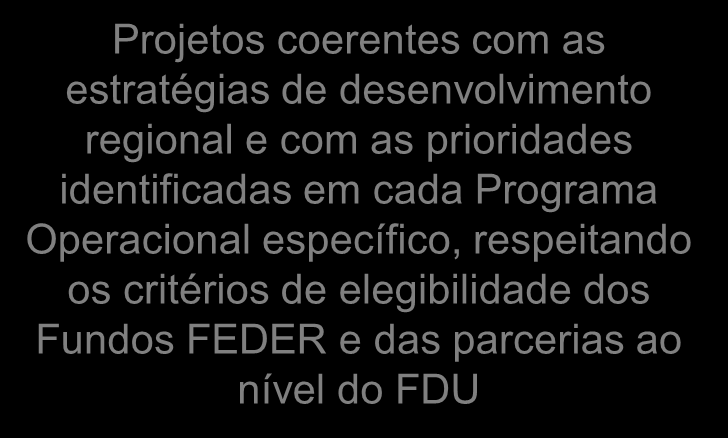 4 Instrumentos financeiros disponíveis Áreas de Investimento JESSICA Reabilitação e regeneração urbanas em núcleos urbanos Investimentos em integração social, desenvolvimento cultural e