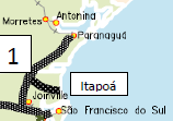 segmento ferroviário entre Mafra e o Porto de São Francisco, permitindo a execução do sistema de bitola mista; 3) O programa de obras do Governo Federal (PAC) já contempla os Contornos de Jaraguá do