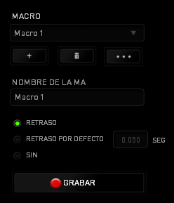 GUIA MACRO A guia Macro permite criar uma série precisa de teclas e botões pressionados. Essa guia também permite que você tenha diversas macros e longos comandos de macros ao seu dispor.