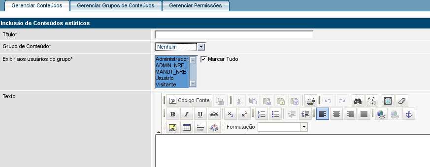 Complete com o nome do Menu Vertical por exemplo: Equipe de Ensino abra o item ou selecione o conteúdo e escolha o conteúdo neste caso estamos trabalhando com Equipe de Ensino.