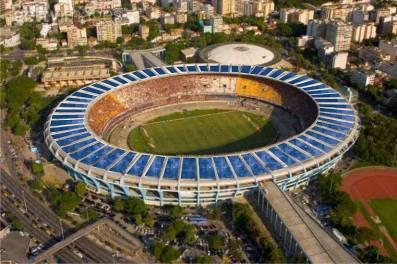 UFSC/ Ideal Relatório Estádios Solares Figura 21 Imagem aérea do Maracanã com a área disponível para integração de módulos fotovoltaicos.