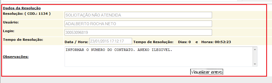 Como acompanhar as solicitações efetuadas na opção SERVIÇOS INTERNOS A