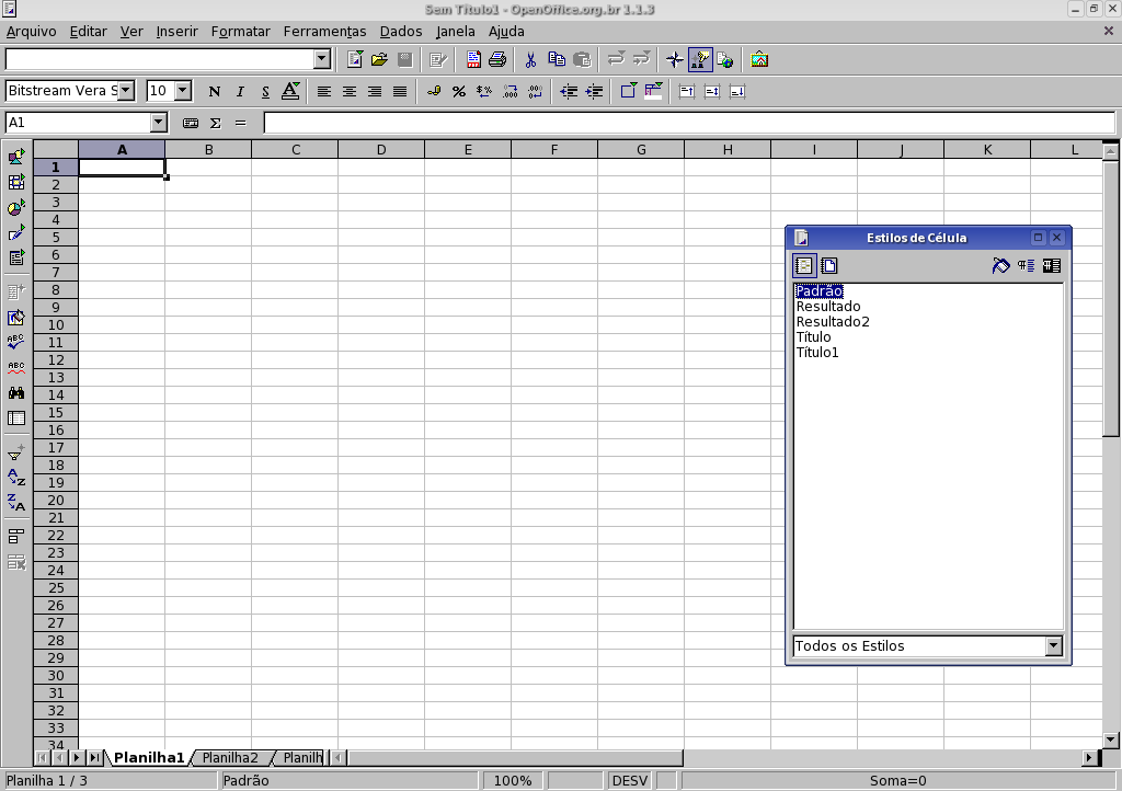 Writer Processador de Texto do OpenOffice.org.