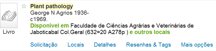 Outros recursos disponíveis: Solicitação, Locais, Detalhes, Resenhas & Tags, Mais opções: a) Solicitação: Ao clicar em Solicitação, abrirá uma guia com informações sobre