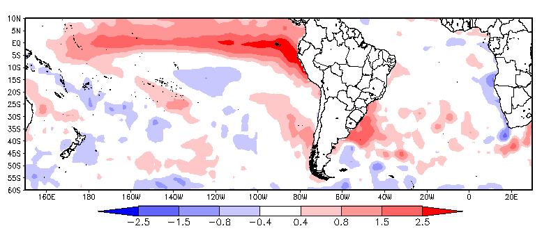 Figura 2. Temperatura Mínima, Temperatura Máxima e anomalias (junho/2015).