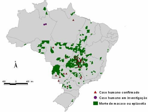 casos humanos de acordo com Local de