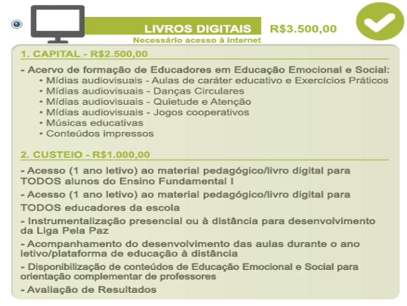 PROCEDIMENTOS SOBRE O PAGAMENTO DE MATERIAIS ADQUIRIDOS NA ATIVDADE TECNOLOGIA EDUCACIONAL CULTURA DE PAZ: Educação Emocional e Social.