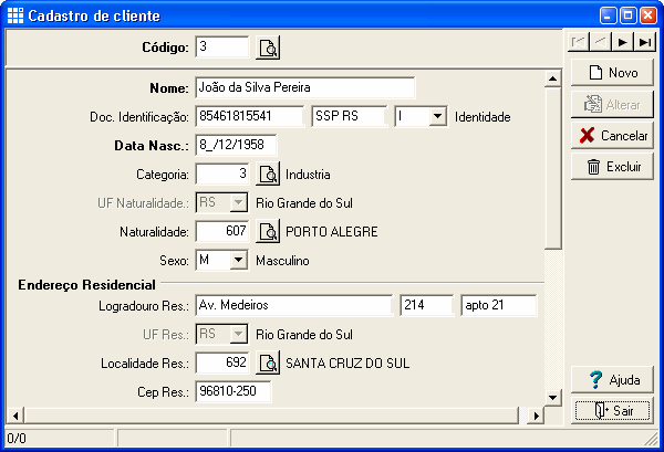 Merlin Típica Interface CRUD Gerada pelo Metagen (2003) Interface CRUD Um-Para-Um de média complexidade gerada pelo Metagen Layout