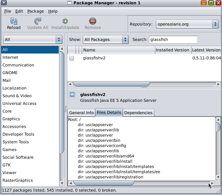 Instalação do software Demonstração: GUI IPS e pkg Image Packaging System