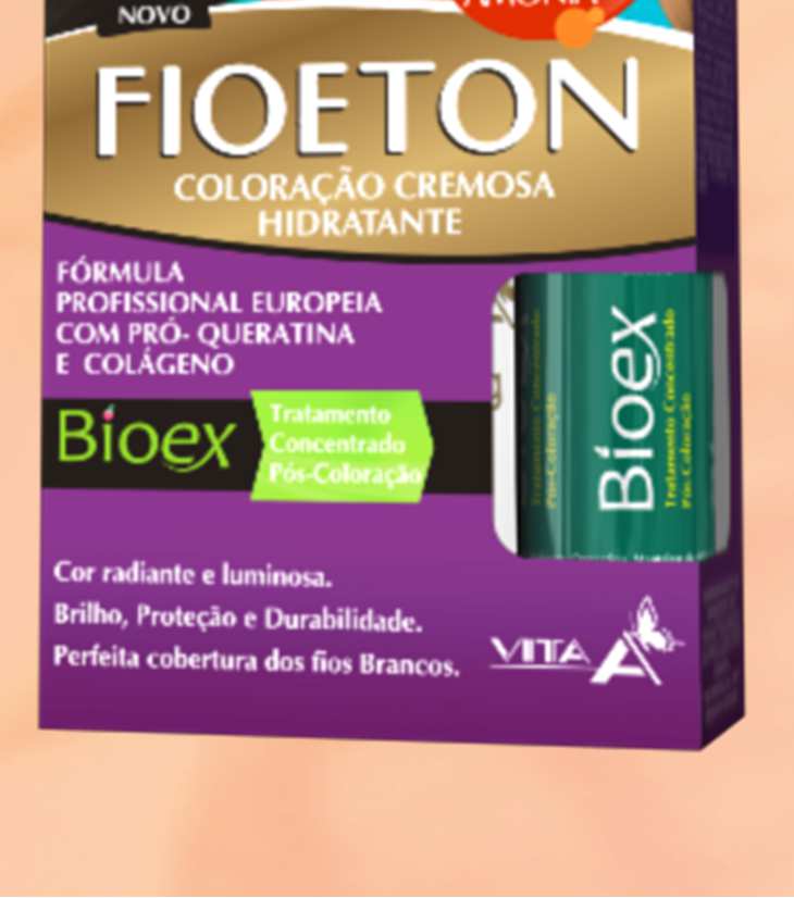Ativos especiais Pró-Queratina e Colágeno Menor Agressão A fórmula exclusiva de FioeTon contém baixo teor de