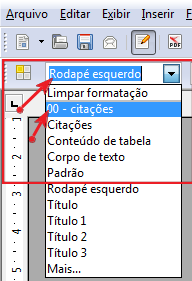 Ah! Para clicar no Estilo de citação, você escolhe entre apertar F11 e deixar a caixa de Estilo e