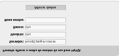 Alterar Senha: neste item é possível alterar a senha de acesso ao Banco de Dados. Não é necessário recordar a senha atual. teste teste a a.