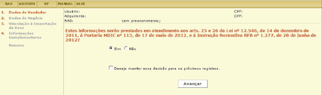 277, de 28 de junho de 2012. Escolha uma das opções de atendimento à legislação para seguir adiante.