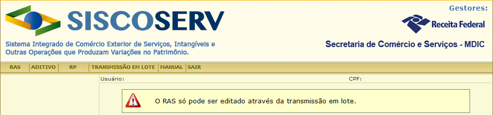 4.3 Tabela de erro da transmissão em lote E0001 E0002 E0003 E0004 E0005 E0006 E0007 E0008 E0009 E0010 E0011 E0012 E0013 E0014 E0015 E0016 E0017 E0018 E0019 E0020 E0021 E0022 E0023 E0024 E0025 E0026