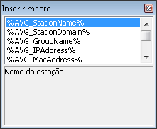 Corpo da notificação Rodapé da notificação Nestes campos pode inserir um texto personalizado a ser apresentado na mensagem ou usar uma macro para inserir uma variável.