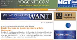 01 a 30 de setembro de 2006 MUNDO Jornal do Sincoesp 5 Presidente LUIZ PERALTA vira notícia na Espanha O lançamento da Loteira - Timemania - despertou interesse do site espanhol YOGONET.
