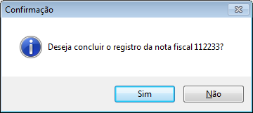 Os campos informados na tela de cadastro de documento fiscal podem variar de acordo com o modelo de documento selecionado.