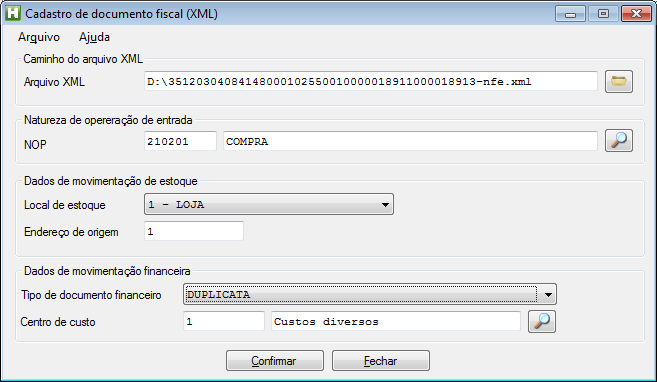 Gerando DANFE e XML para distribuição da NF-e Na tela de documentos fiscais é possível gerar novamente o DANFE através do botão Imprimir e o XML para distribuição da NF-e com o botão Gravar XML.