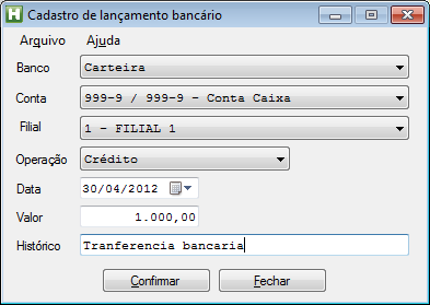 Incluindo e alterando contas bancárias Para incluir ou alterar um documento no contas a receber, deve-se informar ou gerar o numero do identificador (Id), tipo de documento, entidade, filial, data de