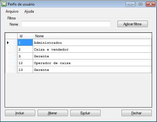 Labeltec e Reportec devem ser informados o nome da base de dados, usuário da base de dados e senha da base de dados.