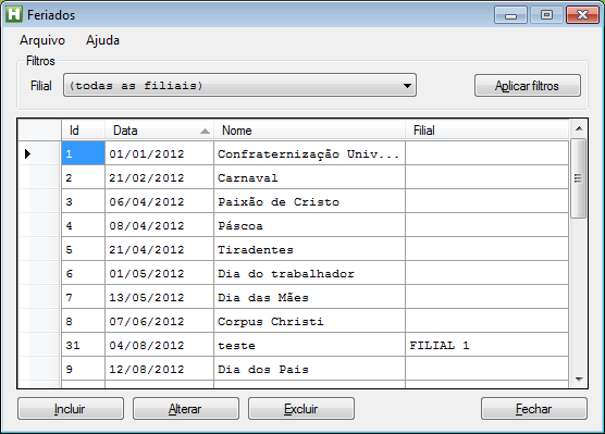 Configurando finalizadores Nesta tela é possível ativar ou desativar os finalizadores de operação utilizados como meios de pagamento nas vendas e recebimentos do módulo de frente de caixa e