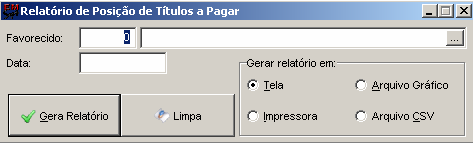 Digite as datas referentes ao item Período de Vencimento; Marque a opção Consolidar Empresas, caso necessário; Selecione a opção referente ao item gerar relatório; Clique no botão. 8.5.7.