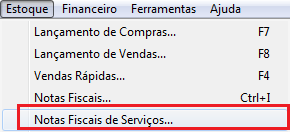 2. TRANSMITINDO A RPS Para transmitir a RPS acesso o menu: Será apresentada a tela à seguir. 3.