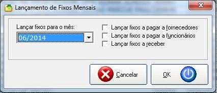 TIPO Indica se o lançamento será para Cliente, Fornecedor ou Funcionário. DIA VENCIMENTO Dia do vencimento fixo mensal. VALOR Valor fixo mensal.