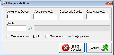 Botão Baixar- Efetua o recebimento do boleto selecionado.