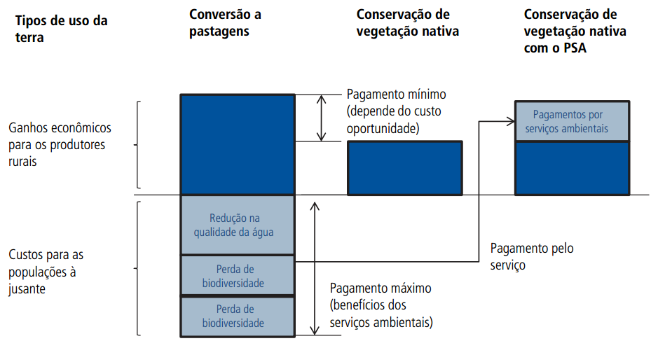 10 A Figura 1, abaixo, ilustra a lógica de Pagamentos por Serviços Ambientais, elucidando o exposto acima: Figura 1 - A lógica dos Pagamentos por Serviços Ambientais Fonte: PAGIOLA e PLATAIS (2007)