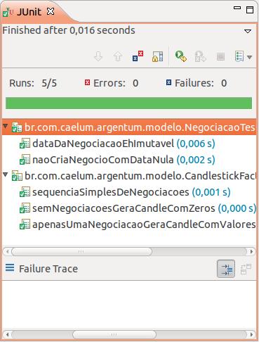 3) (opcional) Nosso teste para quando não há negociações na CandlestickFactory está verificando apenas se o volume é zero. Ele também poderia verificar que os outros valores dessa candle são zero.