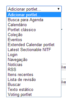 O primeiro portlet a ser configurado neste passo a passo é o de Calendário Estendido.