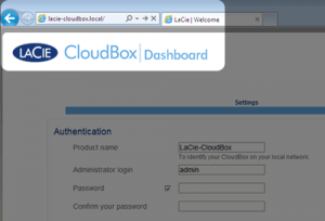 4.B UTILIZADORES: CRIAR UMA PASTA PESSOAL PRIMEIRA PASTA PESSOAL O primeiro membro da casa a iniciar sessão na LaCie CloudBox Dashboard é o administrador.