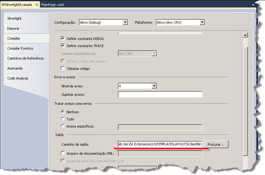 Tarefa 3 Implantar e testar usando a Web Part do SharePoint Silverlight Para implantar a solução no SharePoint, o arquivo.