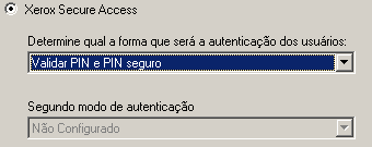 MDS04 Validar usuário e senha: Nesta opção, o logon do usuário será feito através da utilização do usuário e senha cadastrados no n-access: Validar somente PIN: Através desta opção o produto