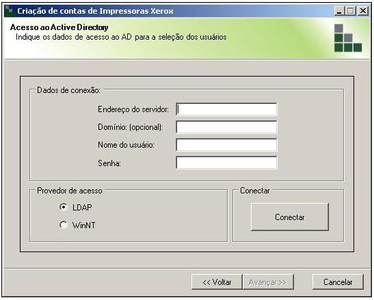 Após preencher os dados, pode-se testar a conexão, clicando em Conectar, se a conexão obtiver sucesso, clique em Avançar.