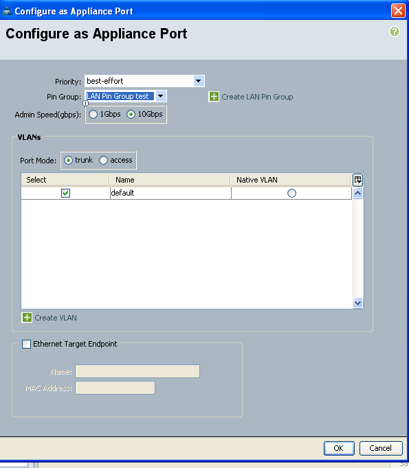 settings Specify VLANs Configure static