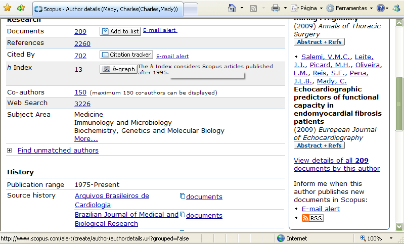 Módulo Citações Citações no SCOPUS