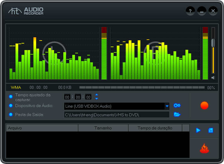 60. honestech 8. Gravador de Áudio Para abrir o Gravador de Áudio, selecione Gravador de Áudio na tela do menu principal.