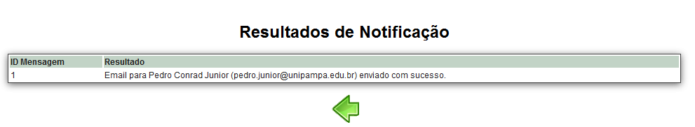 Figura 27 - Notificação de Participantes Dica: para selecionar participantes não sequenciais, utilize a tecla CTRL e clique no nome do participante.