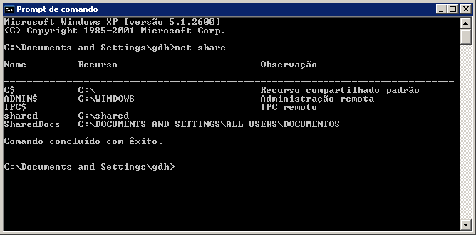 Configurando a rede no Windows Ao configurar o sistema para obter a configuração da rede via DHCP, você pode usar o comando ipconfig para liberar o endereço obtido via DHCP (desconfigurando a rede)