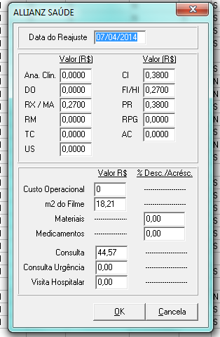 Entrar com as seguintes informações: 1.7.