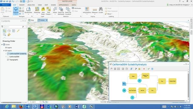 ArcGIS Desktop Profissional GIS Novo Pro ArcMap Novo ArcGIS Pro Intuitivo Rápido (64 bit) Múltiplos Layouts 2D/3D Crie Web Maps Projetos e Tarefas ArcMap ainda melhor Lado-a-lado