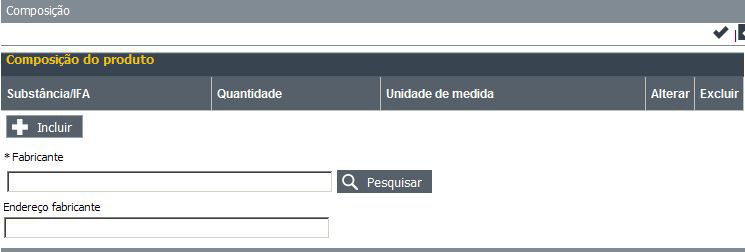 B - MÓDULO COMPOSIÇÃO Composição do produto: incluir todas as substâncias